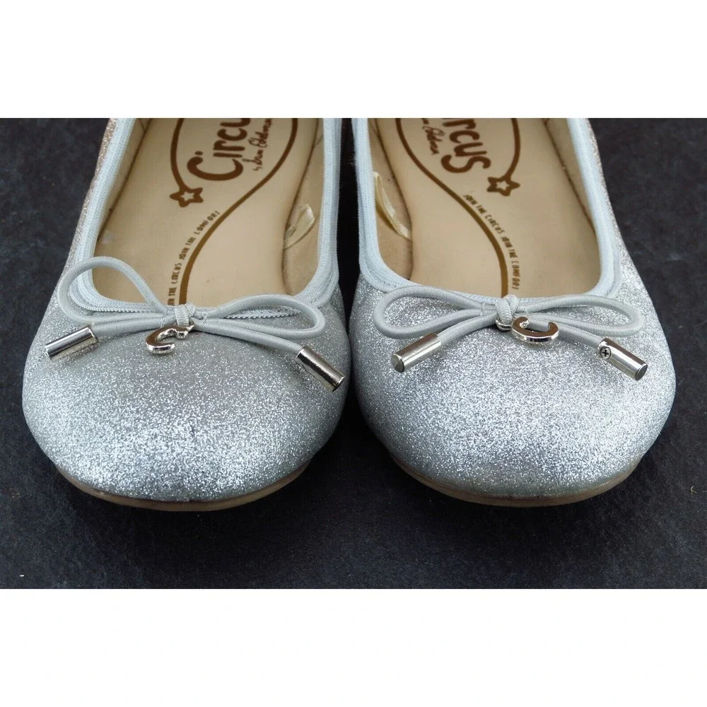 Circus by Sam Edelman Youth Girls Shoes Size 3 M Silver Ballet‎ Flats Synthetic